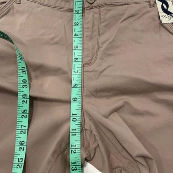 SMART SET Taupe-pinkish hue Cotton Pants Mid-Rise ~ Size 12 with tags - Picture 16 of 16